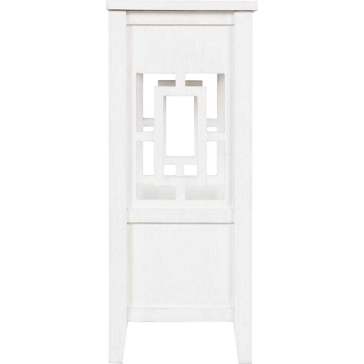 36" Farmhouse Pine Wood Console Table Entry Sofa Table with 4 Drawers & 1 Storage Shelf for Entryway Living Room Bedroom Hallway Kitchen (Antique White)