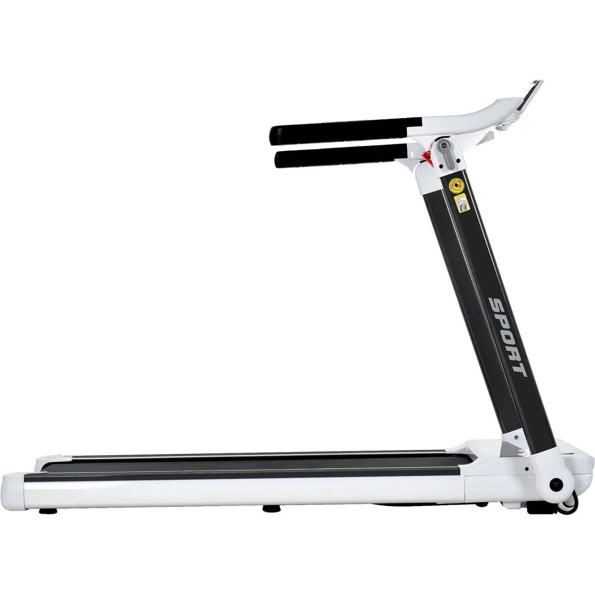 Portable Compact Treadmill;Electric Motorized 3.5HP;14KM/H;Medium Running Machine Motorised Gym 330lbs;Foldable for Home Gym Fitness Workout Jogging Walking;Bluetooth Speaker APP FITIME
