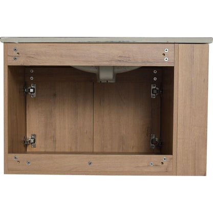 30 Inch Bathroom Vanity With Black Ceramic Basin and Adjust Open Shelf (KD-PACKING)