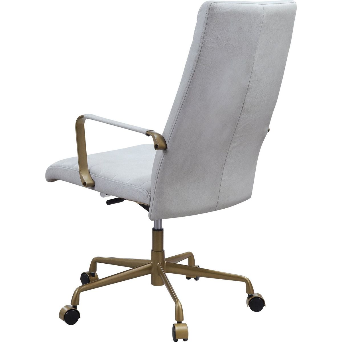 Duralo Office Chair in Vintage White Top Grain Leather