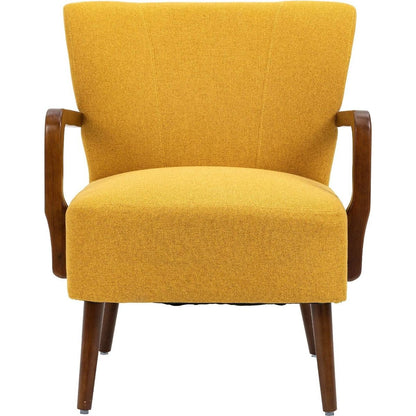 Wood Frame Armchair, Modern Accent Chair Lounge Chair for Living Room