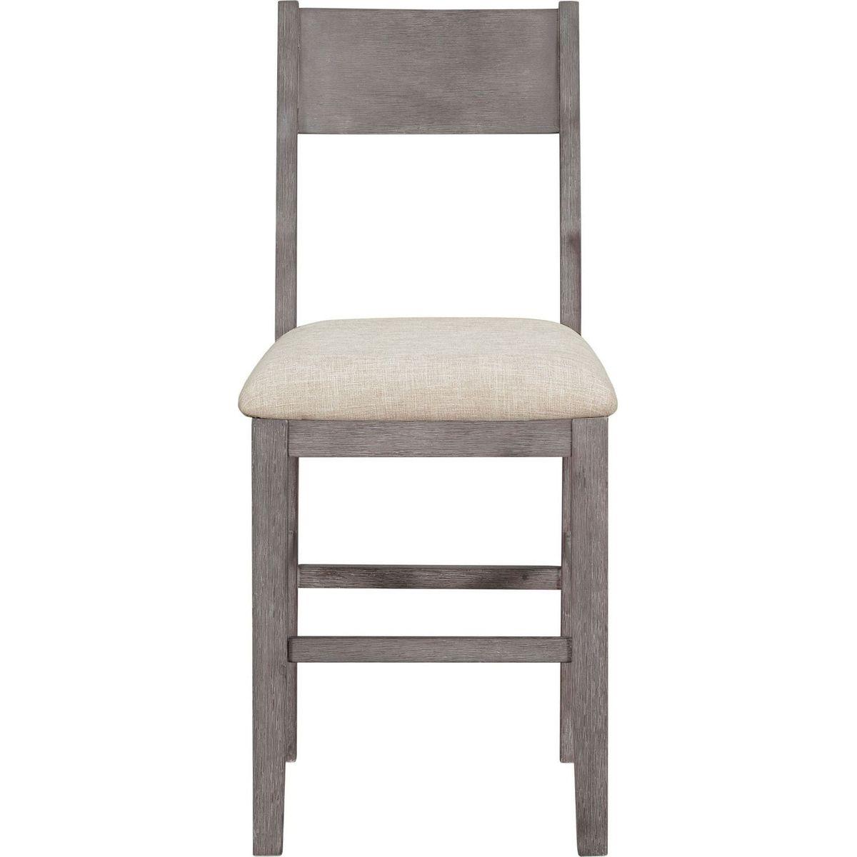 Farmhouse Counter Height 5-Piece Dining Table Set with 1 Rectangular Dining Table and 4 Dining Chairs for Small Places,Gray