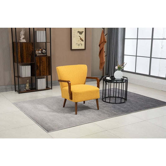 Wood Frame Armchair, Modern Accent Chair Lounge Chair for Living Room