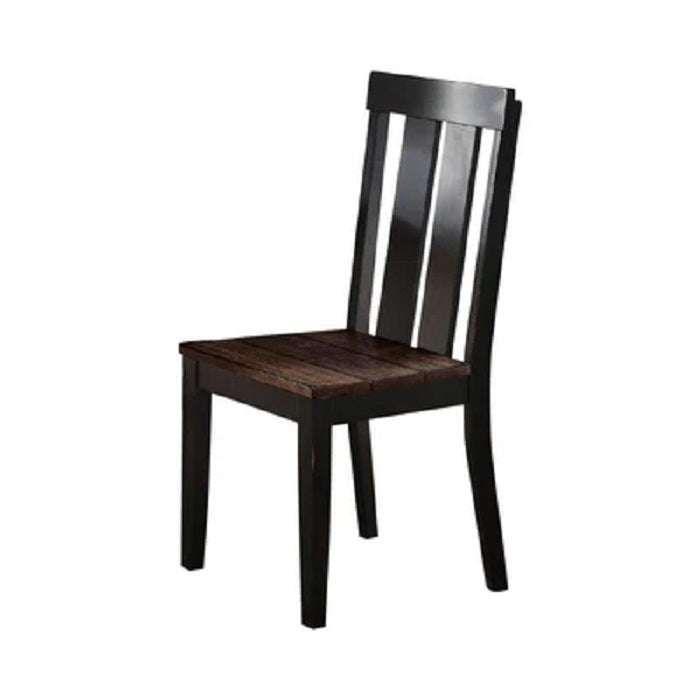 Natural Solid wood Dark Brown hues Set of 2 Chairs Dining Room Seatings Chair