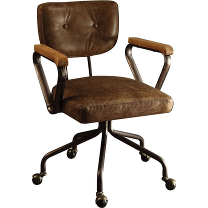 Hallie Office Chair in Vintage Whiskey Top Grain Leather