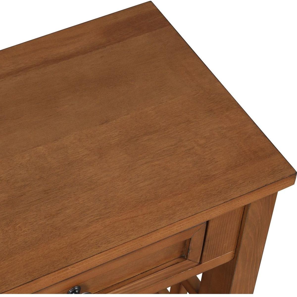 36" Farmhouse Pine Wood Console Table Entry Sofa Table with 4 Drawers & 1 Storage Shelf for Entryway Living Room Bedroom Hallway Kitchen (Brown)