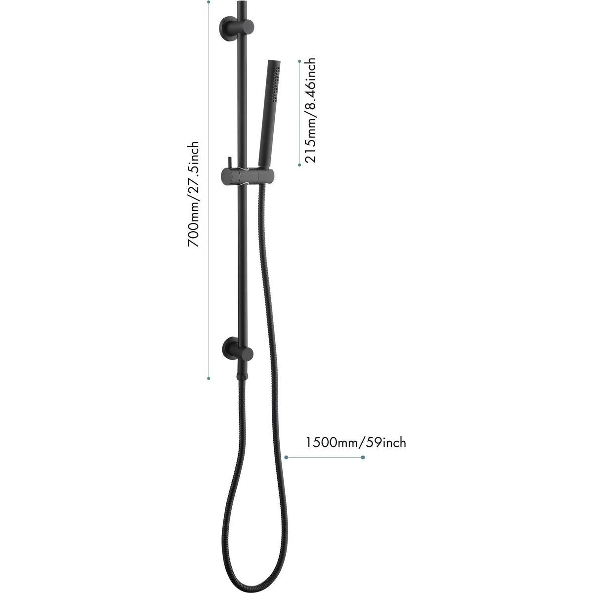 Eco-Performance Handheld Shower with 28-Inch Slide Bar and 59-Inch Hose