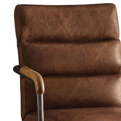 Harith Office Chair in Retro Brown Top Grain Leather