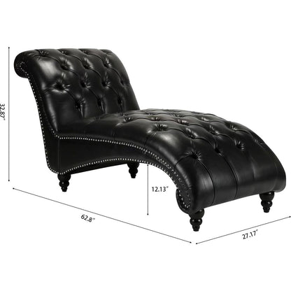 Tufted Armless Chaise Lounge