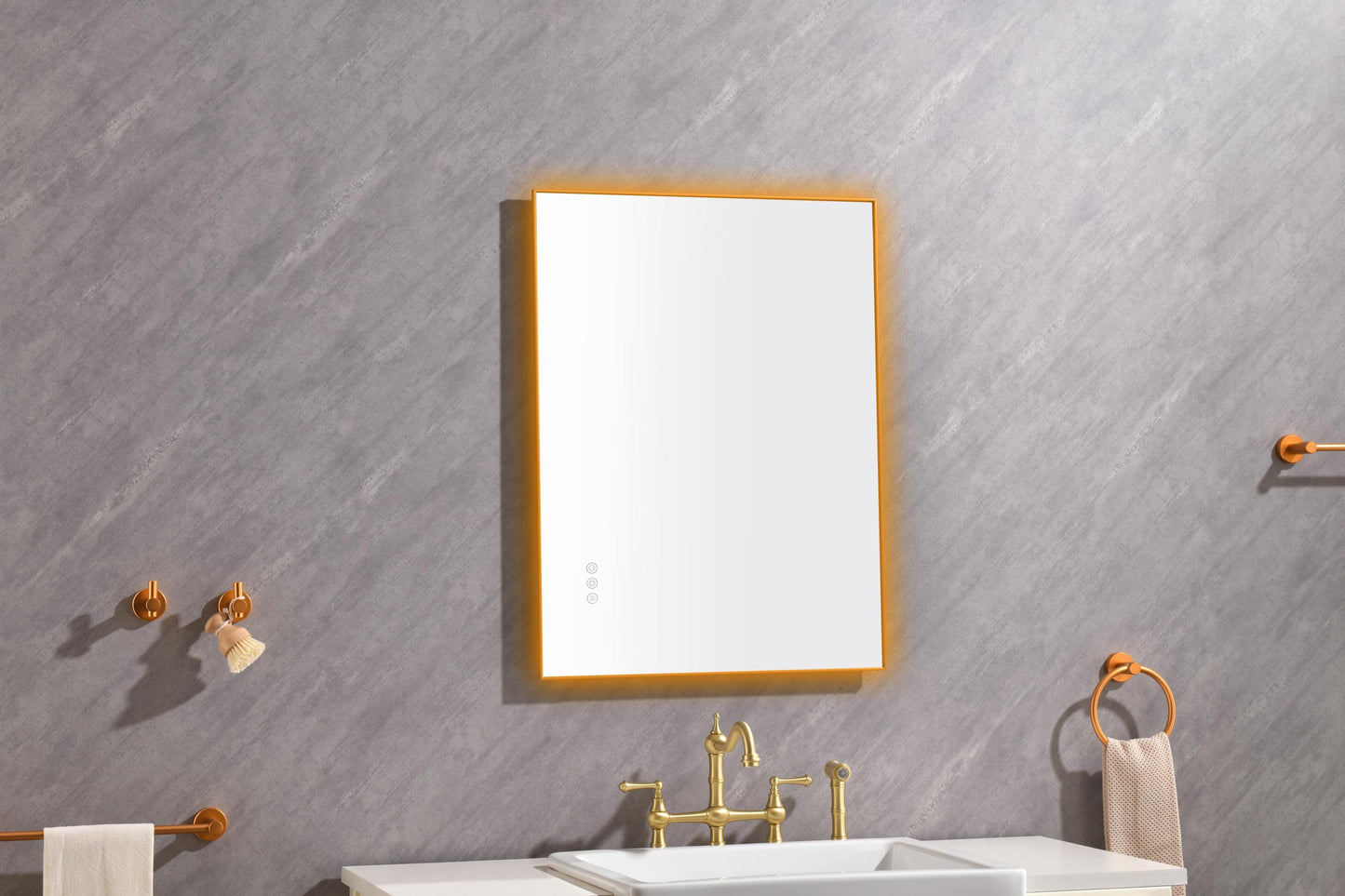 32x 24 Inch LED Mirror Bathroom Vanity Mirror with Back Light, Wall Mount Anti-Fog Memory Large Adjustable Vanity Mirror