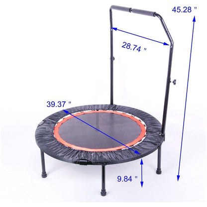 40 Inch Mini Exercise Trampoline for Adults or Kids - Indoor Fitness Rebounder Trampoline with Safety Pad Max. Load 300LBS