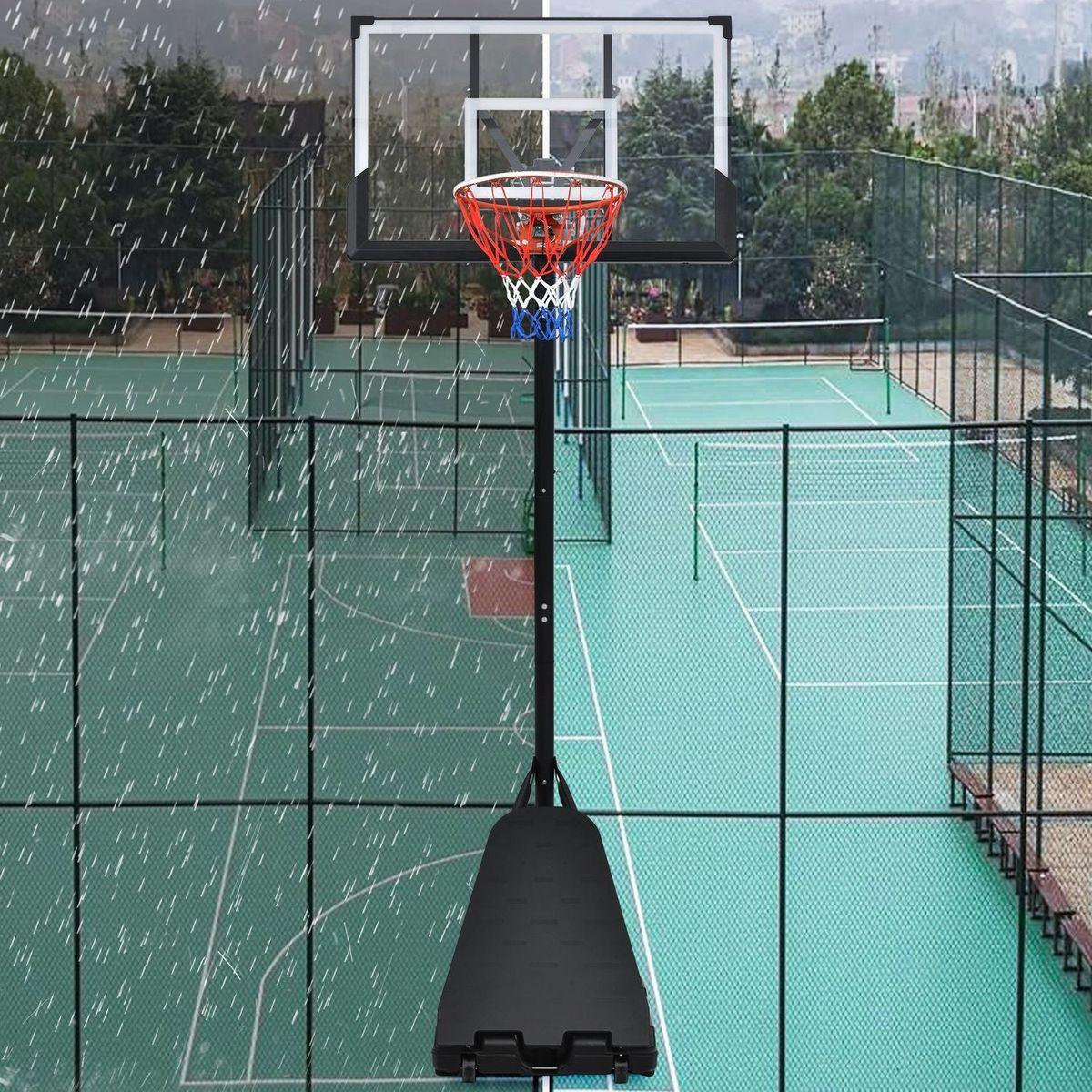 Portable Basketball Hoop Basketball System 8-10ft Height Adjustable for Youth Adults LED Basketball Hoop Lights, Colorful lights, Waterproof uper Bright to Play at Night Outdoors,Good Gift for Kids