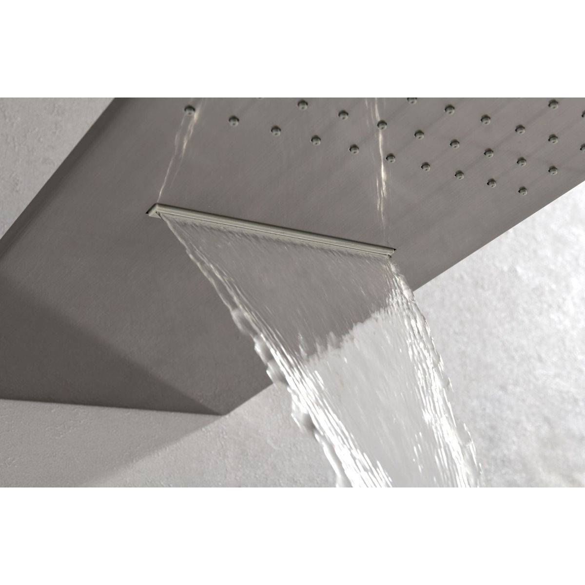 Wall Mounted Waterfall Rain Shower System With 3 Body Sprays & Handheld Shower