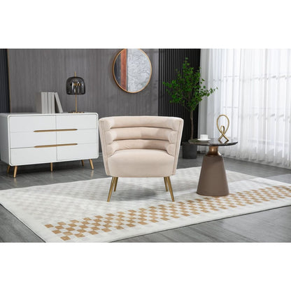 Accent Chair, leisure single chair with Golden feet