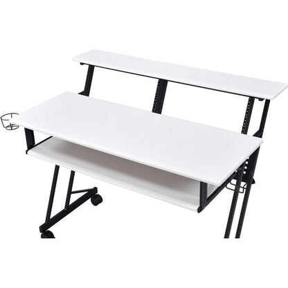 Suitor Computer Desk, White & Black