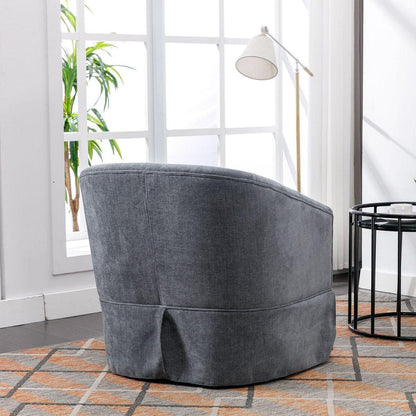 degree Swivel Accent Armchair Linen Blend Grey