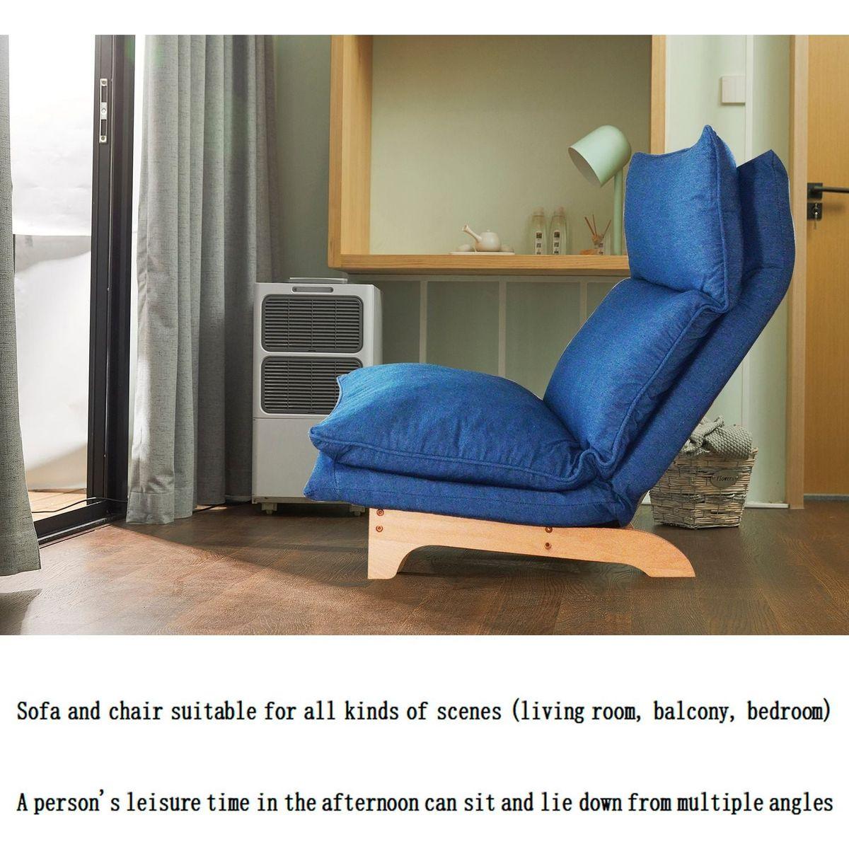 Lazy sofa balcony leisure chair bedroom sofa chair foldable reclining chair leisure single sofa functional chair