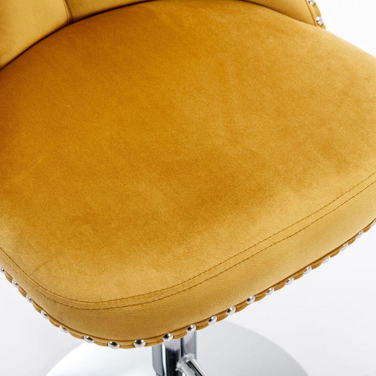 Swivel Velvet Barstools Adjustable Seat Height from 25-33 Inch - Streamdale Furniture