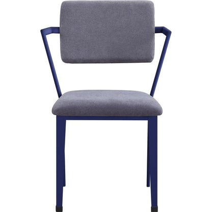 CarChair, Gray Fabric & Blue