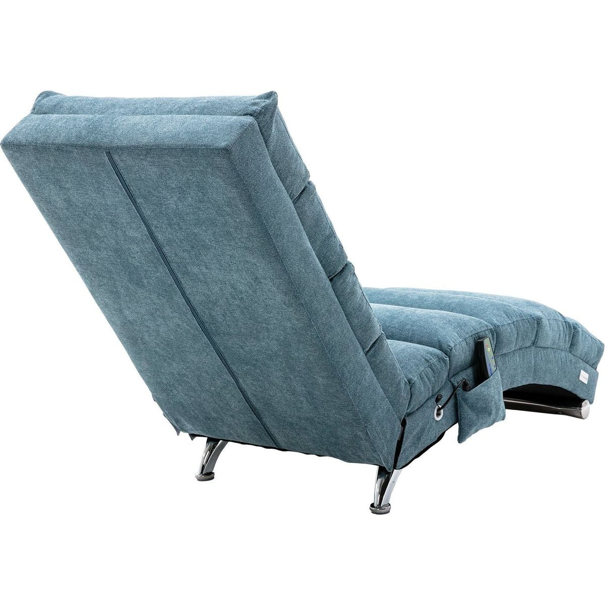 Linen Chaise Lounge Indoor Chair, Modern Long Lounger for Office or Living Room