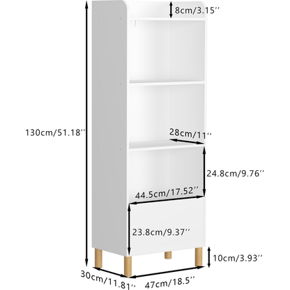 Kids 4-Tier Bookcase, Children's Book Display, Bookshelf Toy Storage Cabinet Organizer for Children's Room, Playroom, Nursery