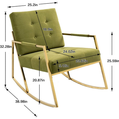 Accent Chair, leisure rocking chair with Stainless steel feet