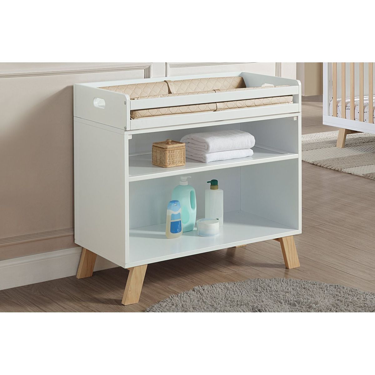 Livia Multi Purpose Changing Table White/Natural