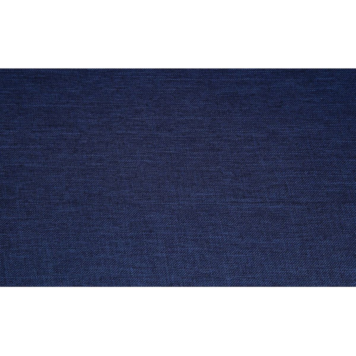 Bernstein Adjustable Sofa, Blue Linen & Walnut Finish