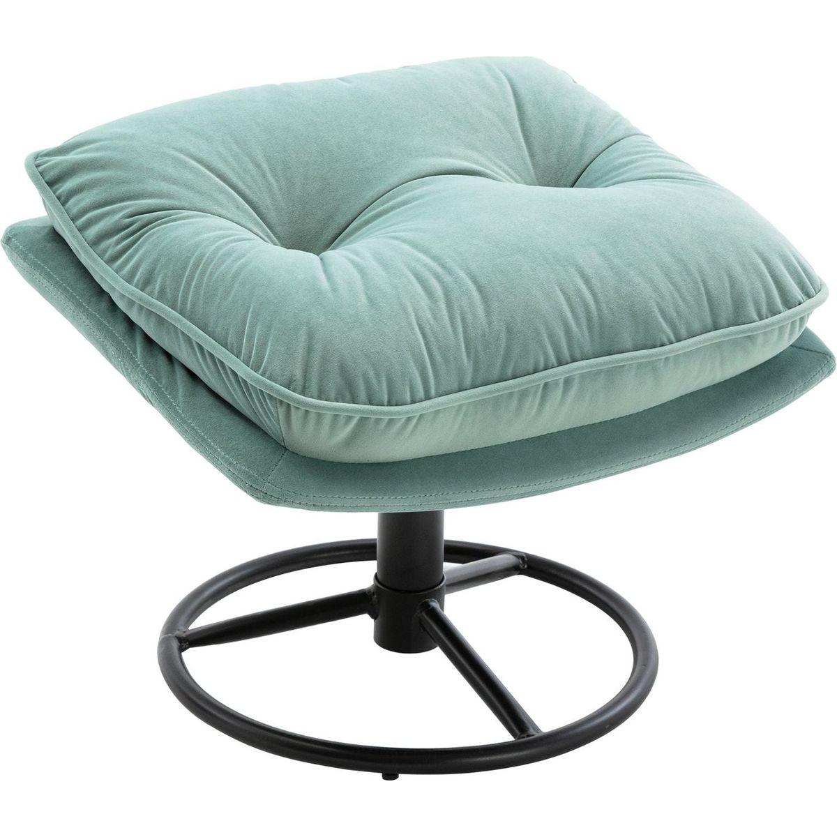 Accent chair TV Chair Living room Chair with Ottoman-TEAL