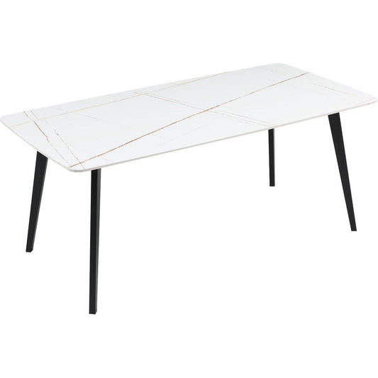 Porcelain Dining Table White 70"