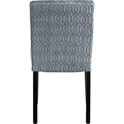 Upholstered Dining Chairs Set of 2 Modern Dining Chairs with Solid Wood Legs, Grey