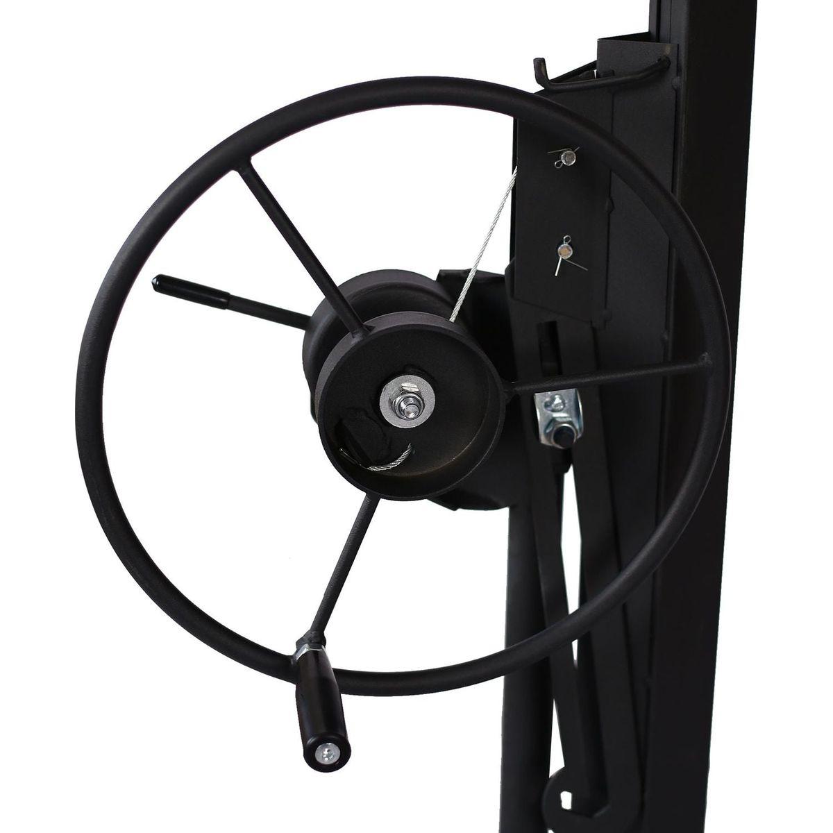 Drywall Lift Panel 11' Lift Drywall Panel Hoist Jack Lifter, black