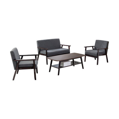 Bahamas Espresso Coffee Table Loveseat and 2 Chair Set