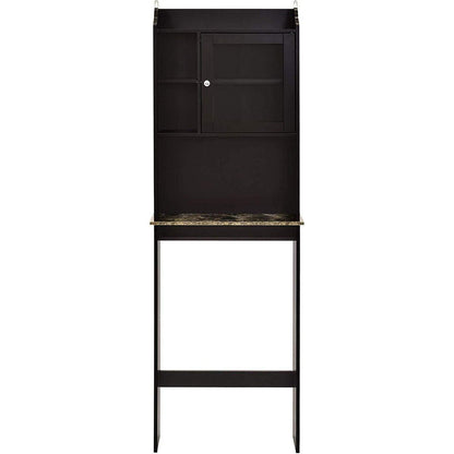 Modern Over The Toilet Space Saver Organization Wood Storage Cabinet for Home, Bathroom - Espresso