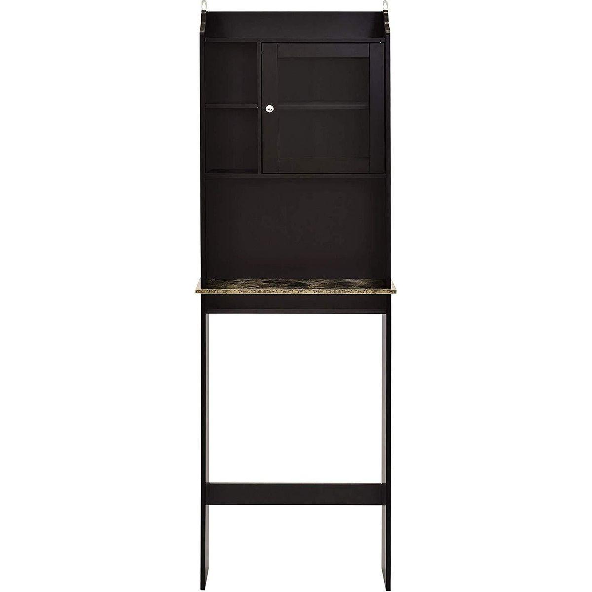 Modern Over The Toilet Space Saver Organization Wood Storage Cabinet for Home, Bathroom - Espresso