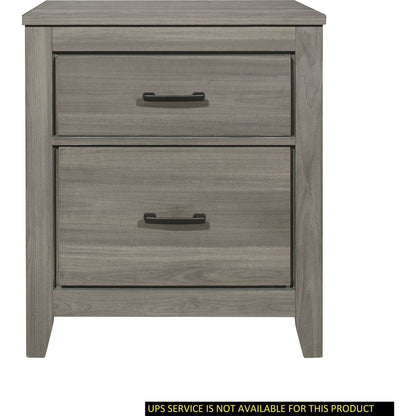 Dark Gray Finish Transitional Look 1pc Nightstand Industrial Rustic Modern Style Bedroom Furniture