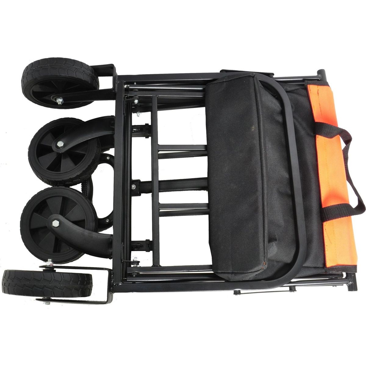 Folding Wagon Garden Shopping Beach Cart black+yellow