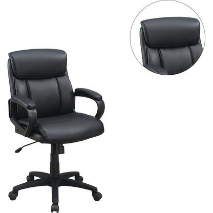 Classic Look Extra Padded Cushioned Relax 1pc Office Chair Home Work Relax Black Color