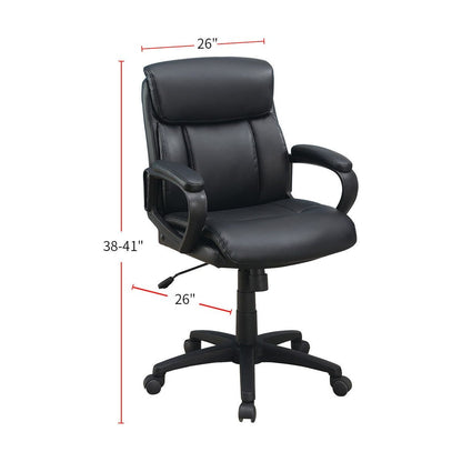 Standard Back Upholstered Office Chair, Black