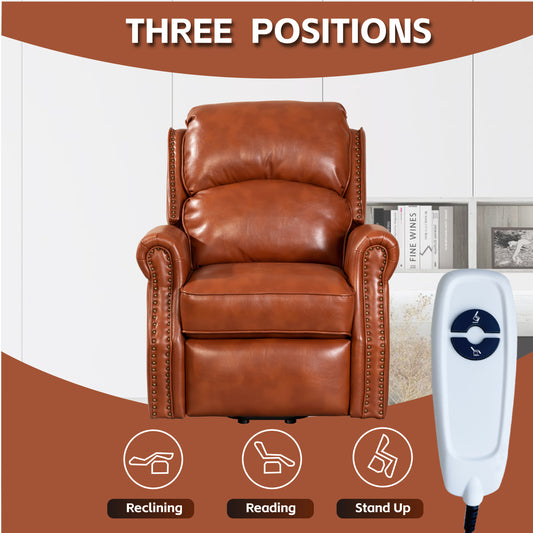 Lehboson Lift Chair Recliners, Electric Power Recliner Chair Sofa for Elderly, (Caramel)