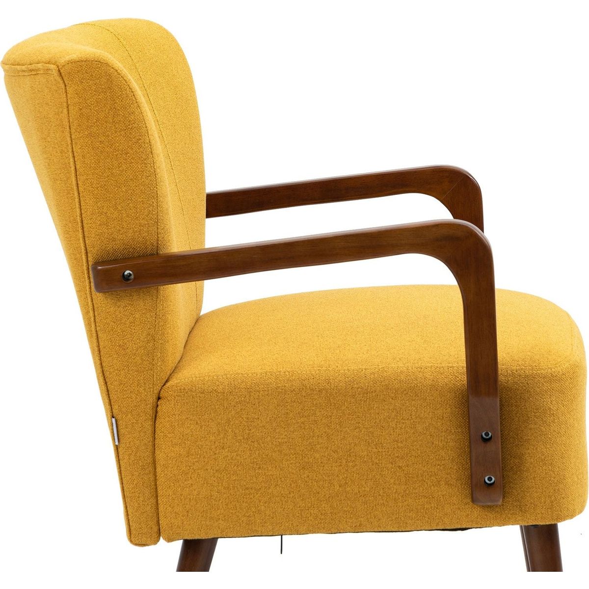 Wood Frame Armchair, Modern Accent Chair Lounge Chair for Living Room