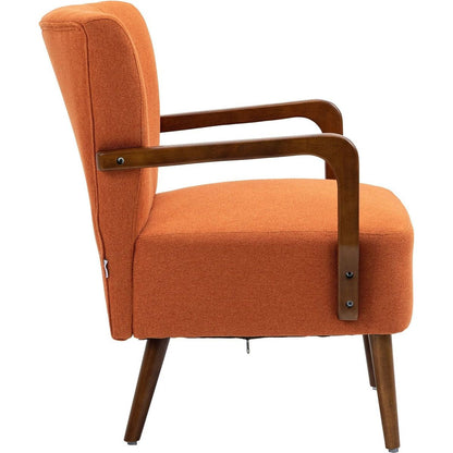 Wood Frame Armchair, Modern Accent Chair Lounge Chair for Living Room