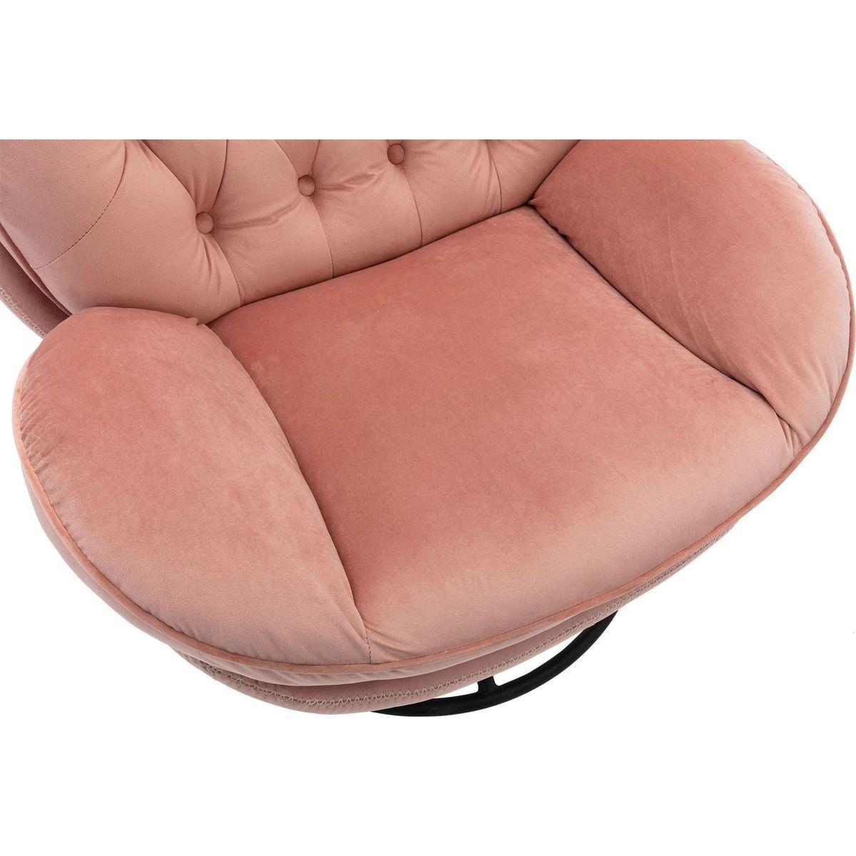 Accent chair TV Chair Living room Chair Pink sofa with Ottoman