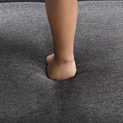 Reversible Sleeper Sectional Sofa Bed with Side Shelf and 2 Stools, Pull-Out L-Shaped Sofa Bed, Corner Sofa-Bed with Storage Chaise Left/Right Hande for Living Room, Blue Black