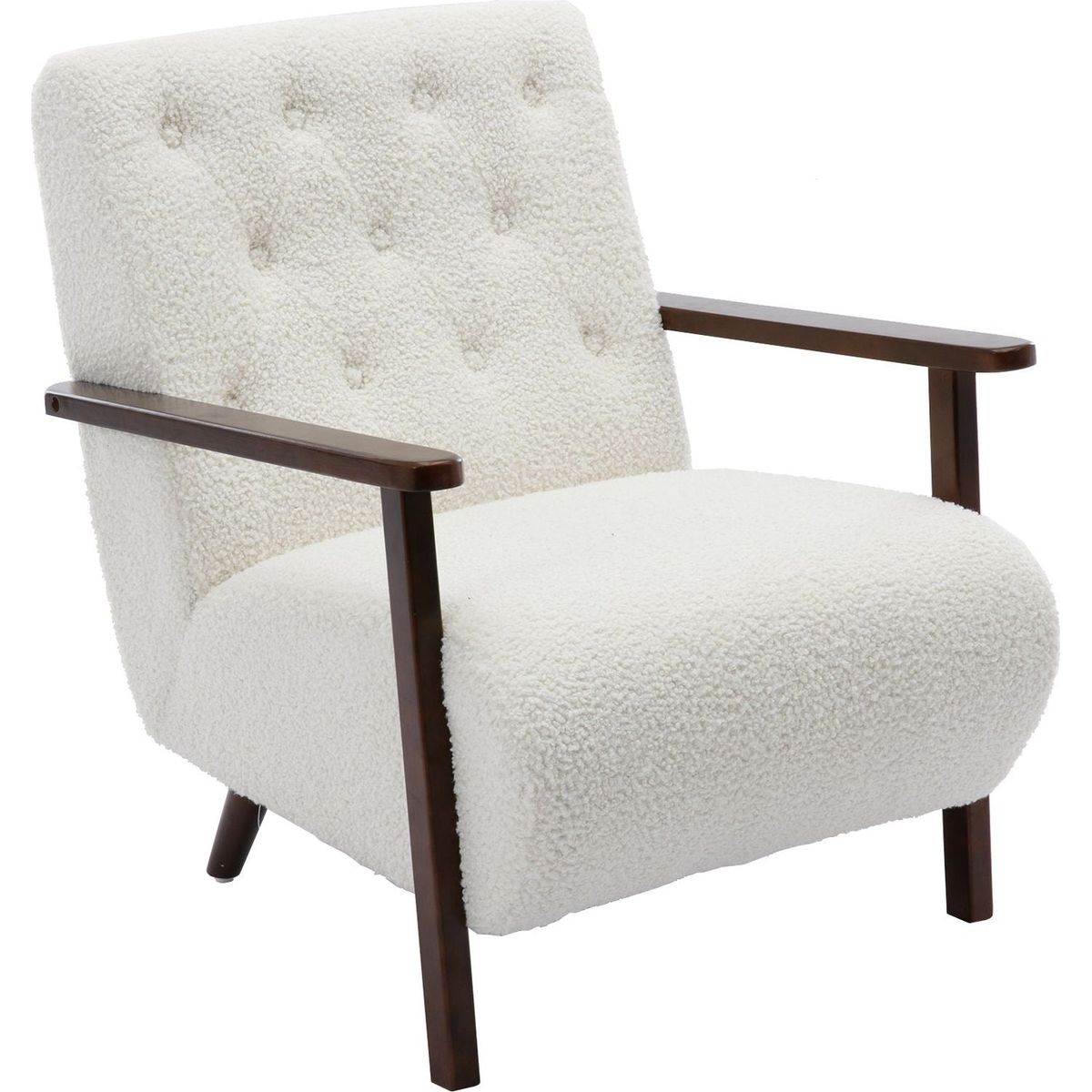 Wood Frame Armchair, Modern Accent Chair Lounge Chair for Living Room