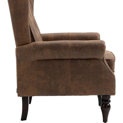 Wood Frame Armchair, Modern Accent Chair Lounge Chair for Living Room