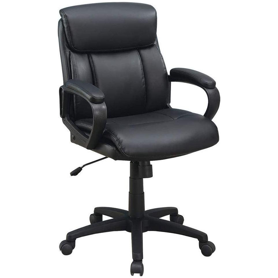 Classic Look Extra Padded Cushioned Relax 1pc Office Chair Home Work Relax Black Color