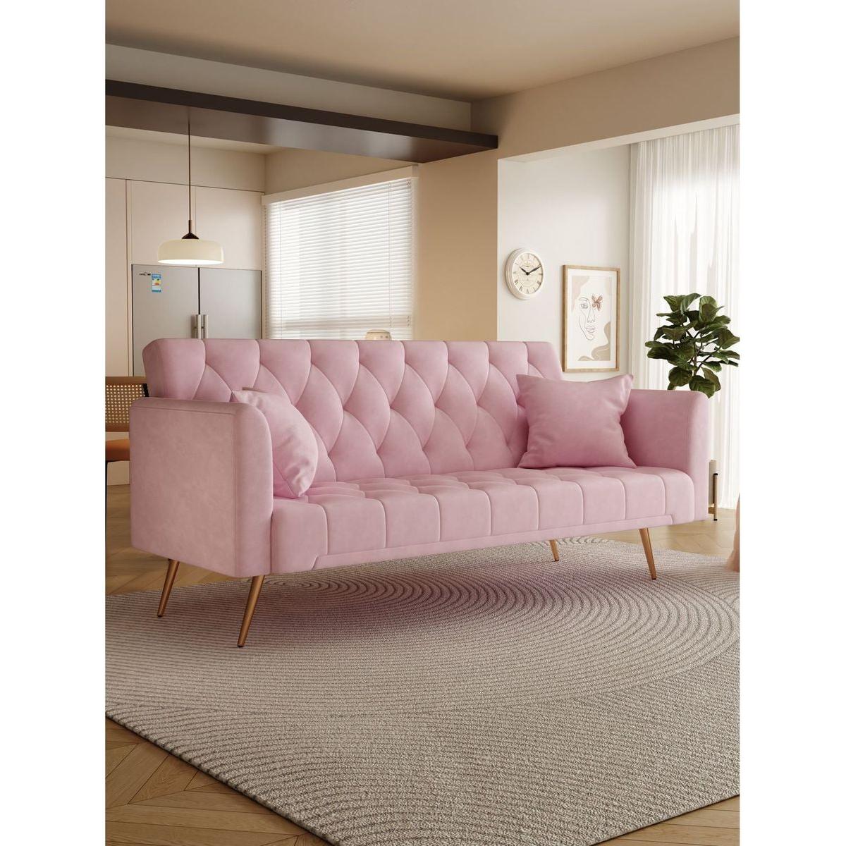 71" Convertible Double Folding Living Room Sofa Bed
