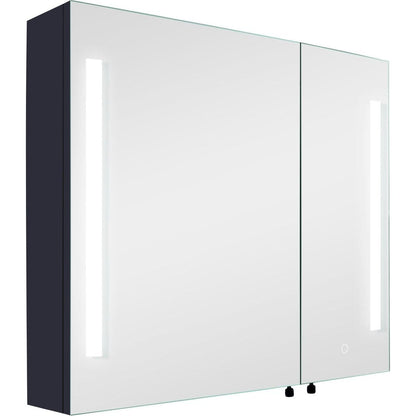 30x26 inch Black LED Mirror Medicine Cabinet Surface, Defogger, Anti-Fog, Dimmable Lights Brightness Memory