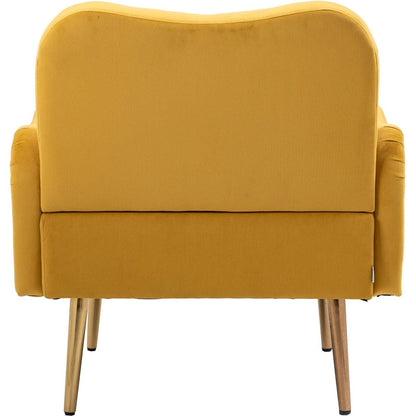 Velvet Chair, Accent chair/ Living room lesiure chair with metal feet